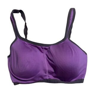 Natori Yogi Contour Convertible Sports Bra Size 32DD Purple Athleisure Yoga
